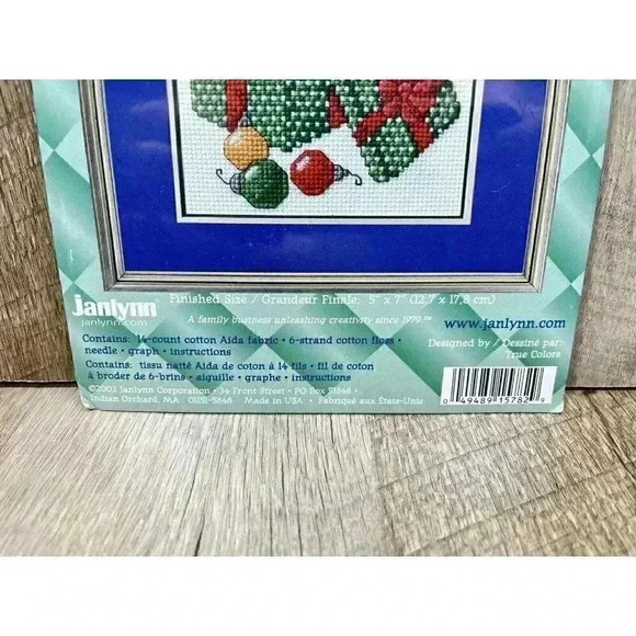 Janlynn Christmas Joy Counted Cross Stitch Kit 157-82 Cats Kittens Presents 5x7 - Picture 3 of 5